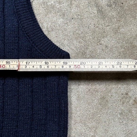 Vintage 70s Navy Acrylic Sweater Vest - Picture 4 of 5